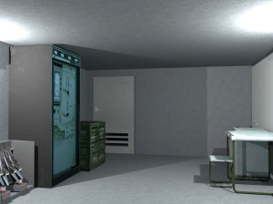 Military bunker 3d low-poly 3D Model