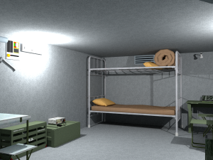Military bunker 3d low-poly 3D Model