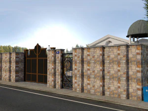 Garden villa house 3d interior-exterior 3D Model