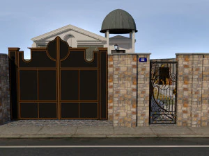 Garden villa house 3d interior-exterior 3D Model