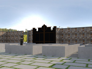 Garden villa house 3d interior-exterior Modelo 3D