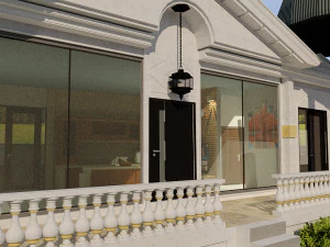 Garden villa house 3d interior-exterior 3D Model