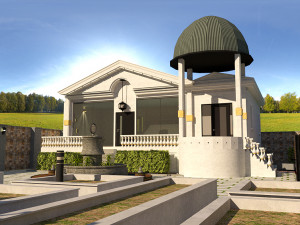 Garden villa house 3d interior-exterior Modelo 3D