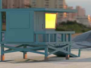 Lifeguard tower 3D मॉडल