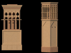 Wind towers 3D 模型