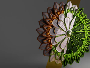 Decorazione intaglio del legno Modello 3D