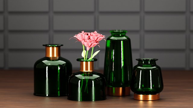 Simple Green Glass Decoration Modèle 3D .c4d .max .obj .3ds .fbx .stl .blend 