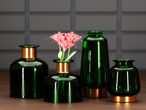 Simple Green Glass Decoration 3D Model