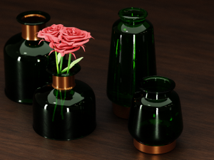 Simple Green Glass Decoration Modèle 3D