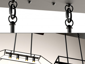Light Society Morley 4-Light Pendant Modelo 3D