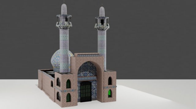 Persian Mosque 4K 3D Model .c4d .max .obj .3ds .fbx .stl .blend 