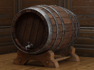 वाइन बैरल 3D 3D मॉडल