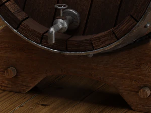 Wine barrel 3D 3D Model