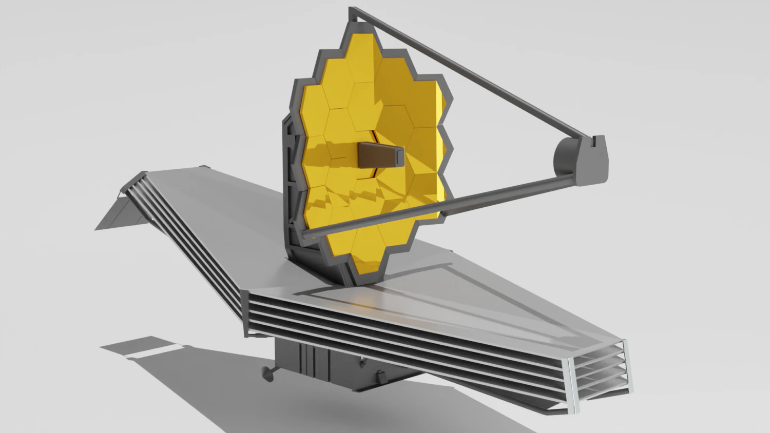 James Webb Telescope 3D Model .c4d .max .obj .3ds .fbx .stl .blend 