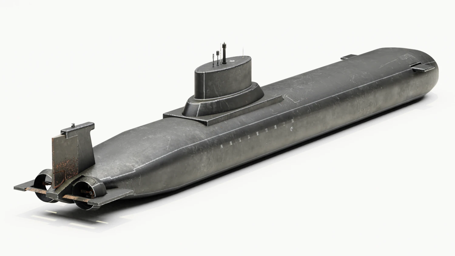 Typhoon-class submarine 2K Textures 3D Model .c4d .max .obj .3ds .fbx .stl .blend