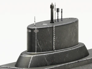 Typhoon-class submarine 2K Textures 3D Model