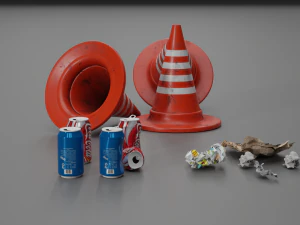 Urban elements Collection 3D Model