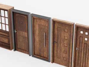 Wooden door Pack 4K Modelo 3D