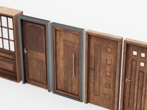 Wooden door Pack 4K 3D Model
