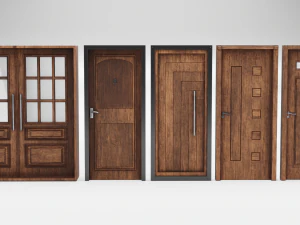 Дерев'яні двері Pack 4K 3D Модель