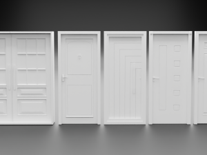 Wooden door Pack 4K Modelo 3D