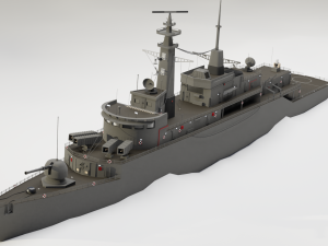 Type 21 Frigate Battleship Model 3D