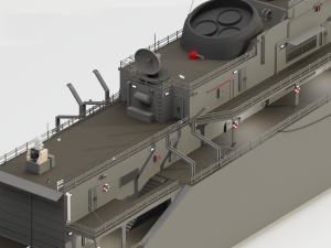 Type 21 Frigate Battleship Modelo 3D