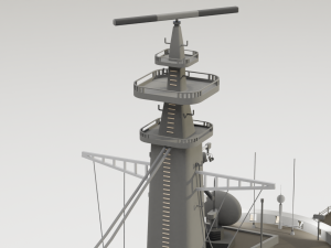 Type 21 Frigate Battleship Modelo 3D