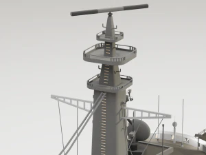 Type 21 Frigate Battleship 3D Model