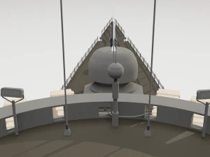 Type 21 Frigate Battleship 3D Model