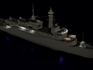 Type 21 Frigate Battleship 3D Model