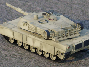 Tanque de batalha principal Abrams M1A2 Modelo 3D