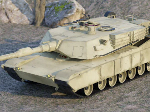 Tanque de batalha principal Abrams M1A2 Modelo 3D