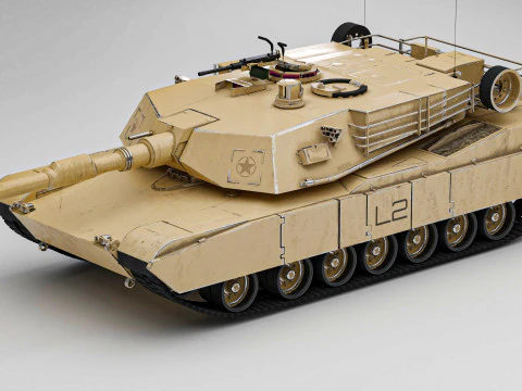 Tanque de batalha principal Abrams M1A2 Modelo 3D