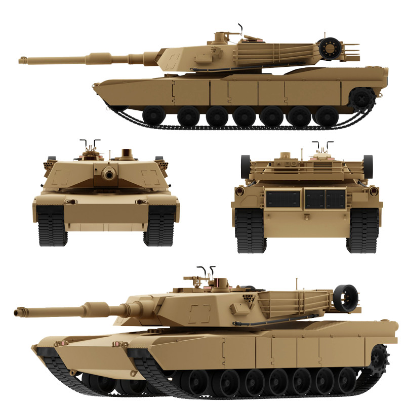 Abrams M1A2 Main Battle Tank Modelo 3D .c4d .max .obj .3ds .fbx .stl .blend