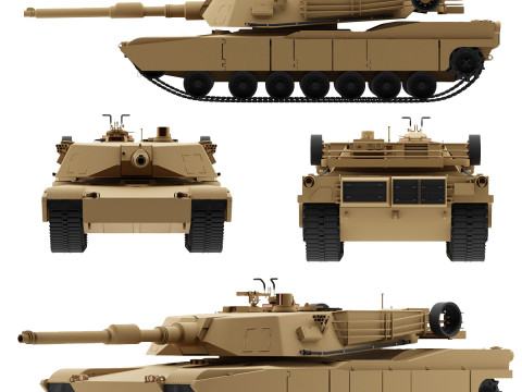 Abrams M1A2 Main Battle Tank Modelo 3D