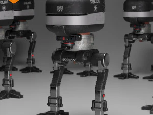 Tekstur Robot NYPD 4K Model 3D