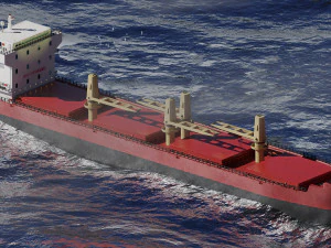 Bulk carrier ship 3D Model