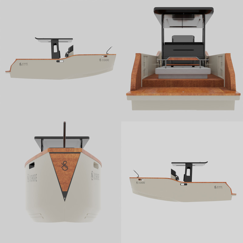Electric Boat X Shore 3D 3D 模型 .c4d .max .obj .3ds .fbx .stl .blend