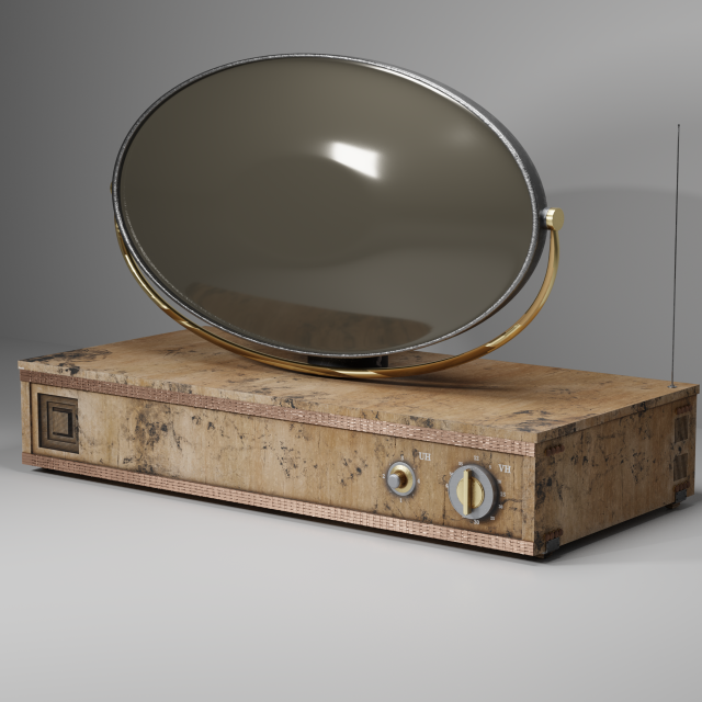 Vintage TV Modèle 3D .c4d .max .obj .3ds .fbx .stl .blend 