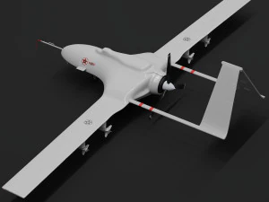 Turecki dron bojowy Model 3D