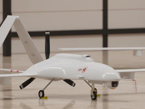 Turecki dron bojowy Model 3D