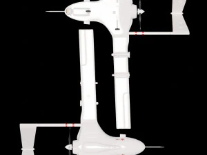 Turecki dron bojowy Model 3D