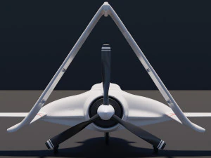 Turecki dron bojowy Model 3D