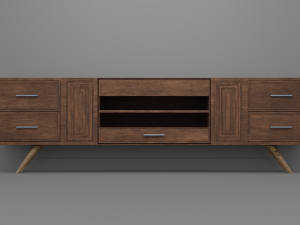 TV Desk Pack Model 3D