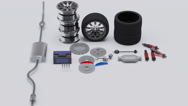Car Part Pack Modello 3D .c4d .max .obj .3ds .fbx .stl .blend 