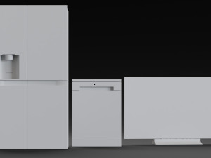LG home appliances pack 3D Model