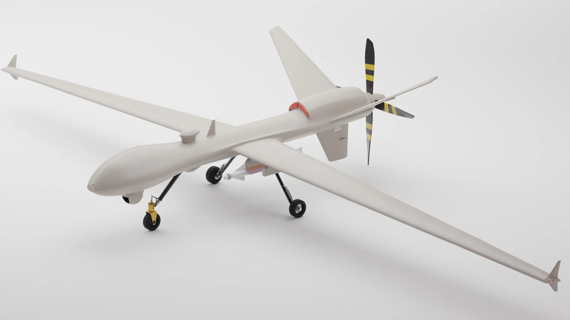 Concept UAV 3D Model .c4d .max .obj .3ds .fbx .stl .blend 