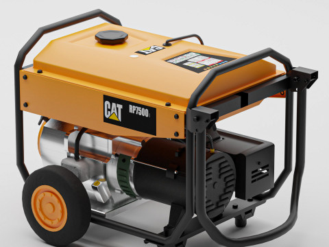 Gas Powered Portable Generator 3D Model