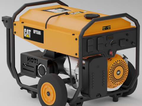 Gas Powered Portable Generator 3D Model